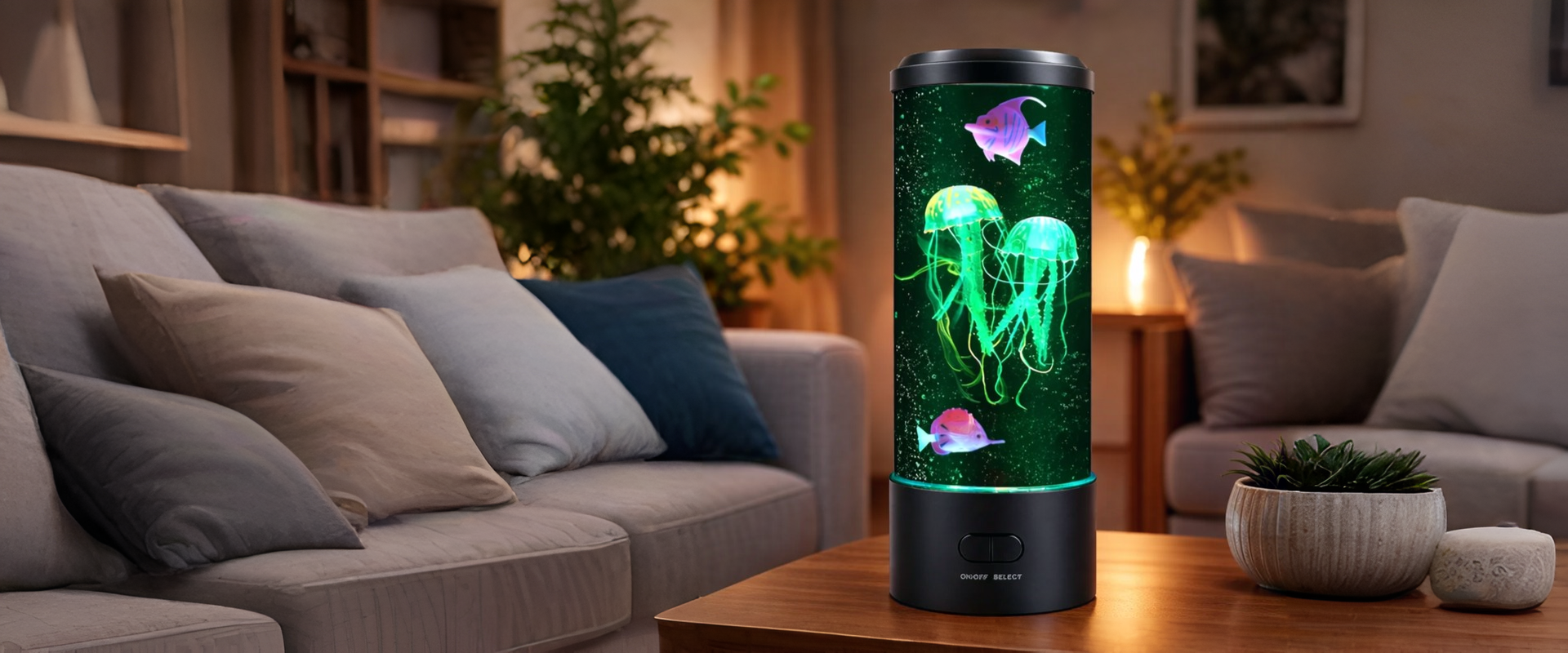 Lampa LED meduza z pilotem